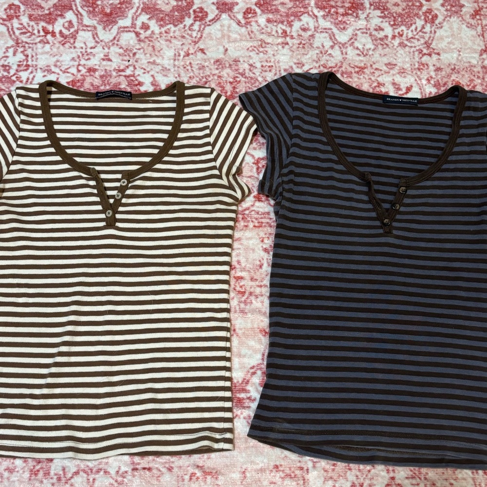 Brandy Melville Short Sleeve Zelly Tees (both!)